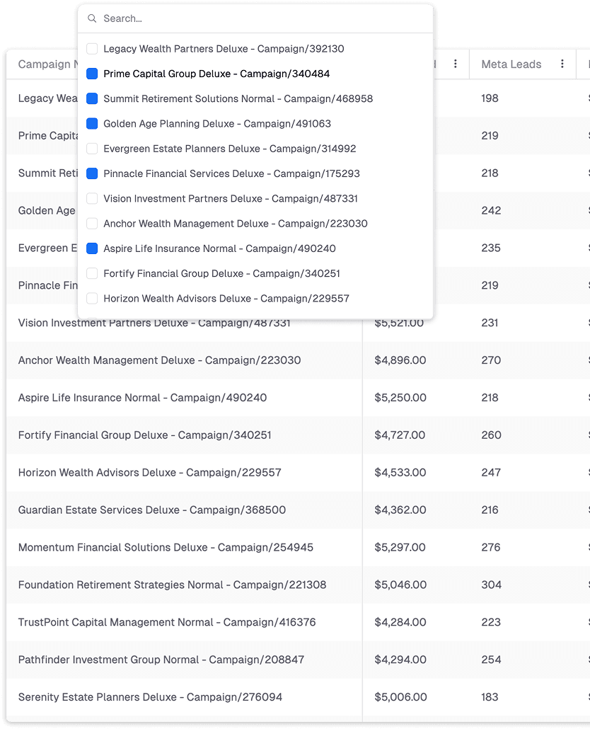 Campaigns UI image