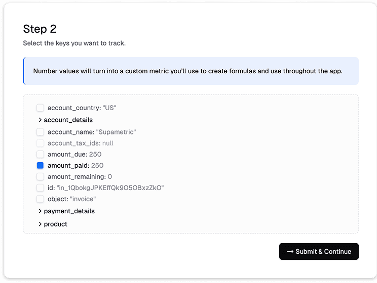 Create custom metric UI image