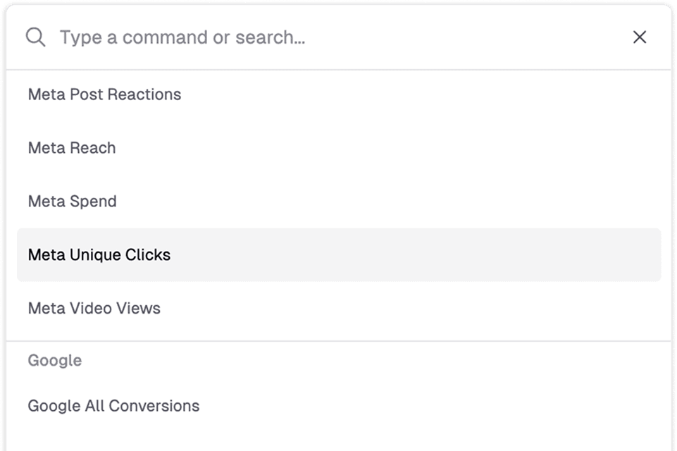 Select metric UI image