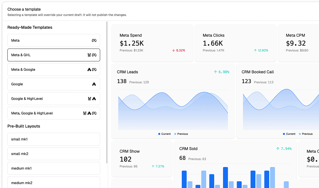 Ready-made reports UI image