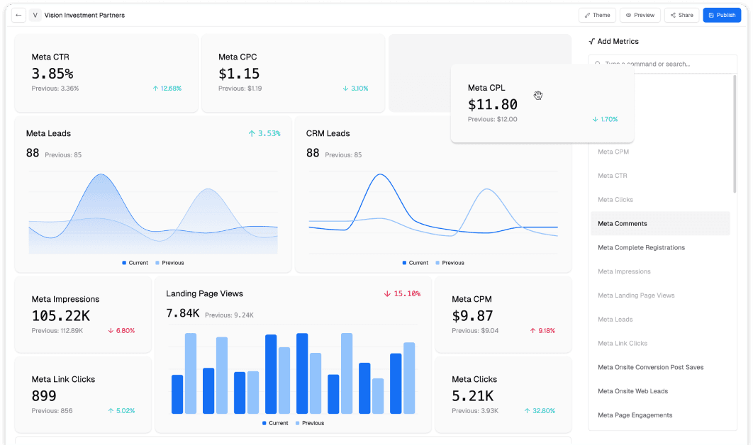 Report builder UI image