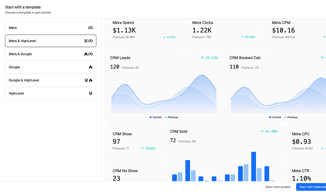 Report templates UI image